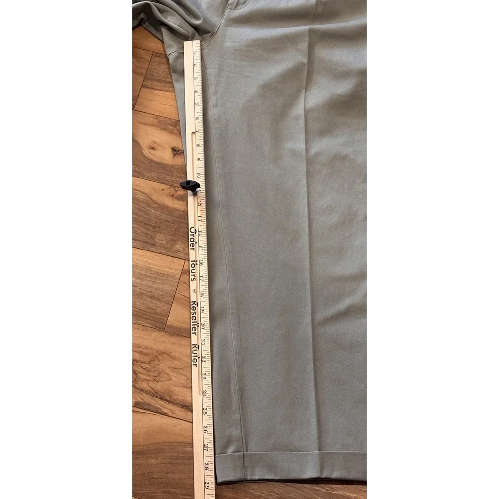 Vtg Polo Ralph Lauren 42 x 29 Khaki Cotton Twill Chino Pants/ Pleated & Cuffed